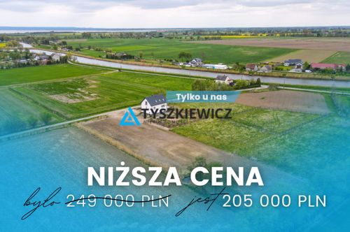 Działka nad morzem z mpzp, 1237 m², sztutowo