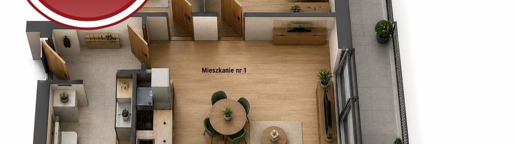 Nowoczesne mieszkanie 45,78 m²