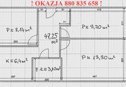 -okazja-rozkładowe-3pok-47m2-balkon-media miejskie