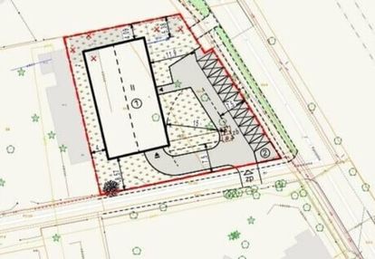 Działka budowlana 1635 m² z asfaltem i ogrodzeniem