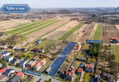 Jaskrów, duża działka z drewnianym domem