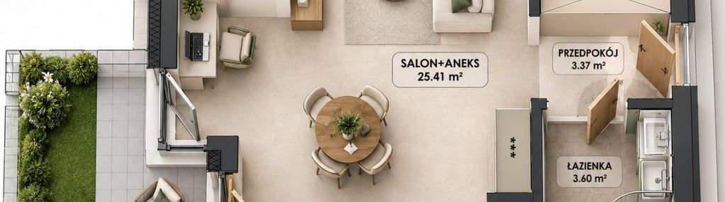 Idealne na start lub pod wynajem | 32,38 m²