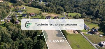 Widokowa działka w sąsiedztwie lasu i łąk