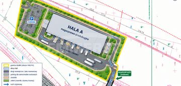 Działka przemysłowa 4555 m², asfaltowy dojazd