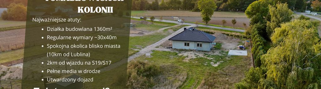 1360 m2 działki budowlanej pod lublinem