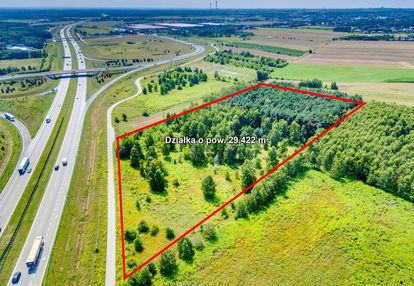 Działka usługowa przy samym zjeździe a1