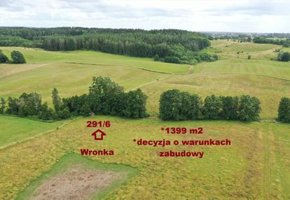 Działka budowlana mazury – wronka, 1400 m2 , warunki zabudowy