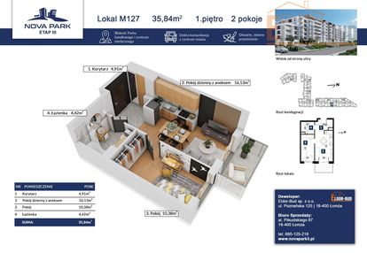 Mieszkanie w atrakcyjnej lokalizacji m-127