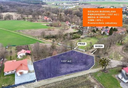 Działka 1357 m² | pierwoszów | nowy mpzp– 60% zab.