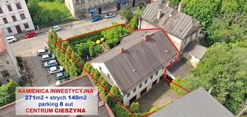 Kamienica inwestycyjna + parking 8 aut - centrum
