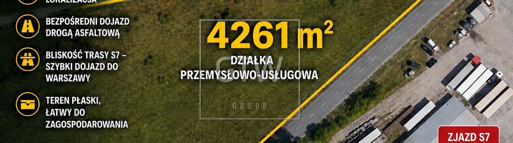 Działka budowlana 4261 m2 tarczyn - rembertów