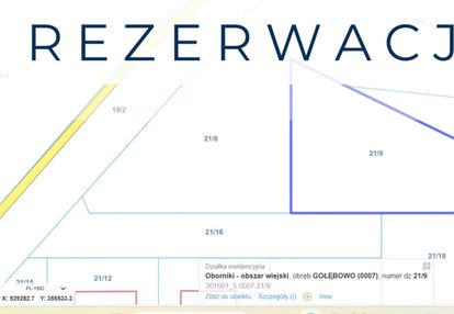 Działka z wydanymi wz gołębowo