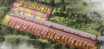 Bezpośrednio nowoczesne osiedle domów jednorodzinnych