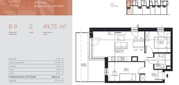 Ostatnie mieszkanie z ogódkiem 3 pokoje 49,75 m2