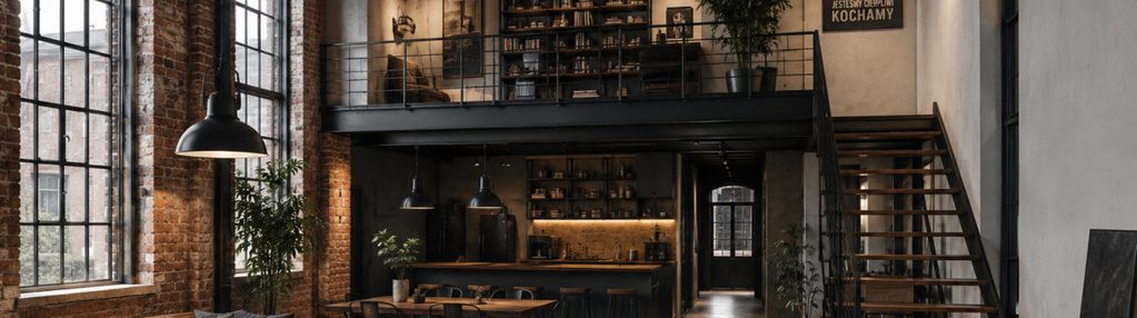 Loft z antresolą | księży młyn | wysokie wnętrze