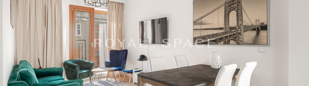 Apartament w browarach warszawskich z loggią