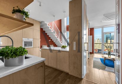 Dwupoziomowy penthouse browary warszawskie