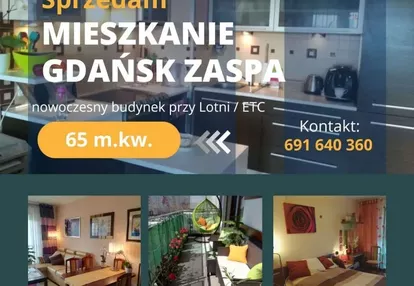 Gdańsk Zaspa, 65 m.kw. , nowoczesny budynek