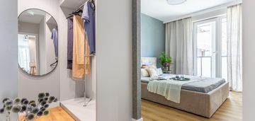 3 pok., 2 duże balkony, garderoba, stacja pkp