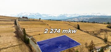Działka widokowa w rzepiskach 2274m2