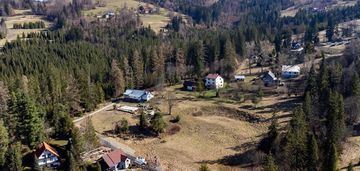Dwie działki z widokiem na rachowiec beskid śląski