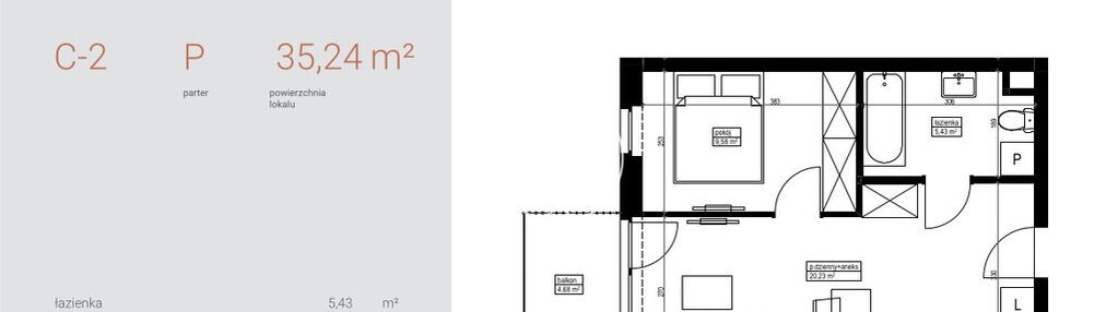 2-pokojowy apartament niedaleko kanału bydgoskiego