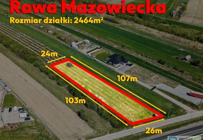 Działka budowlana 2464 m² | rawa mazowiecka