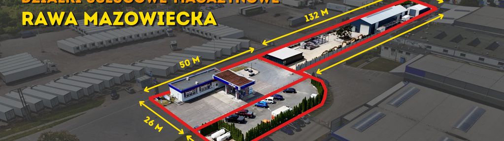Stacja paliw moya + hala magazynowa