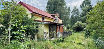 Dom + 2 budynki gospodarcze duża działka staw