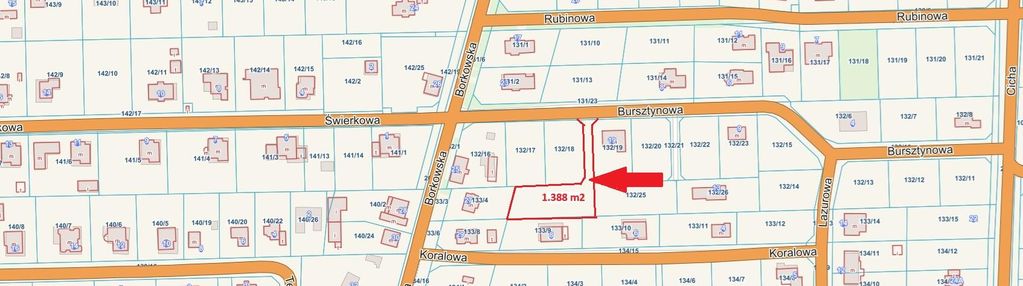 Grzybowo działka na sprzedaż ul. bursztynowa