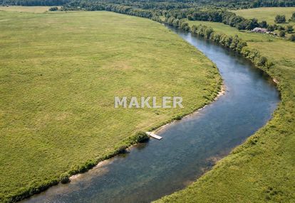 Małe rudy-działka z linią brzegową rzeki