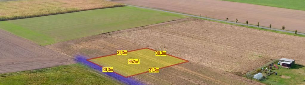 Działka budowlana sieraków śląski 952m2
