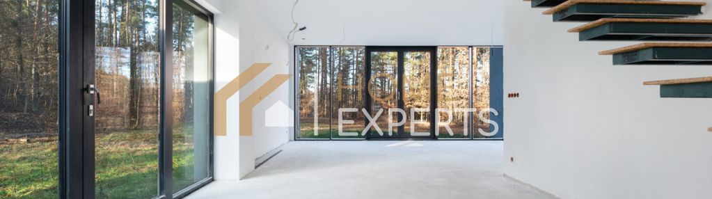 Dom w otulinie lasu | widok na ścianę lasu