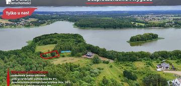Działka w  pierwszej linii od jeziora tuchomskiego
