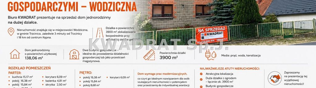 Dom z budynkami gospodarczymi – wodziczna