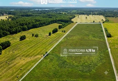 Działka rolna 4,78 ha rostki gm. pisz