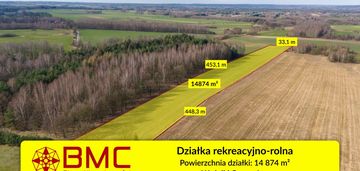 Działka rekreacyjno rolna czarny las 1,49ha