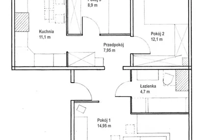 Mieszkanie na sprzedaż 3 pokoje 59m2