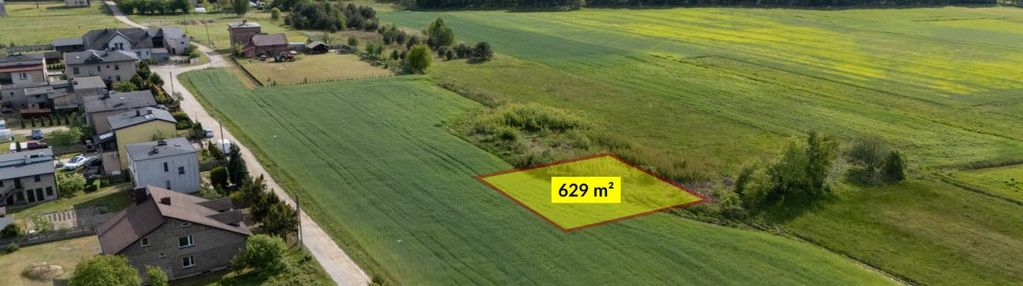 Działka budowlana 629m2 strzebiń ul. kościuszki