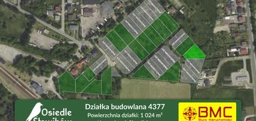 Działka budowlana koszęcin 1024m2 ul. słowików