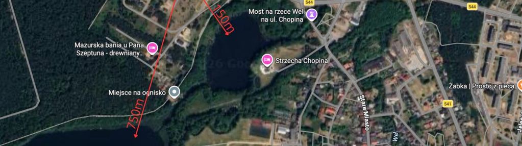 Działka 1250 m² | 150 m od jeziora | lidzbark