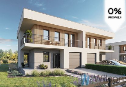 Bliźniak z podjazdem, garażem i narożnym ogrodem