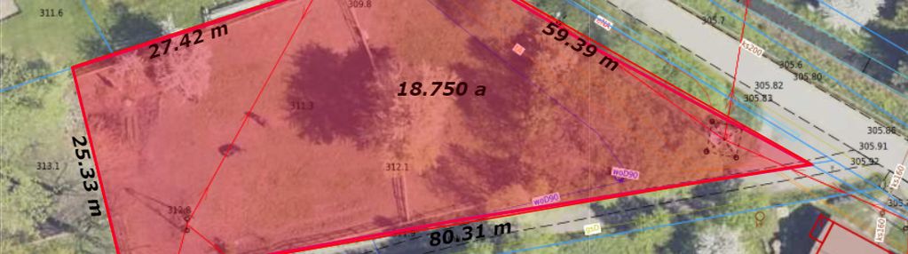 Duża działka budowlana - międzyrzecze górne 1817m2