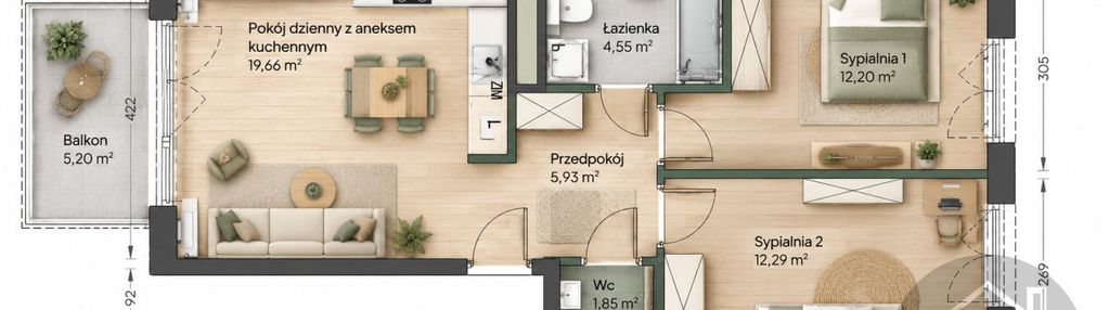 Deweloperskie mieszkanie z możliwością aranżacji.