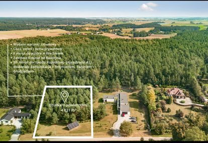 Prywatność, las, działka z warunkami zabudowy