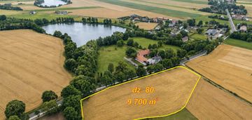 Działka 9700 m²_wz na 3 domy_media przy działce