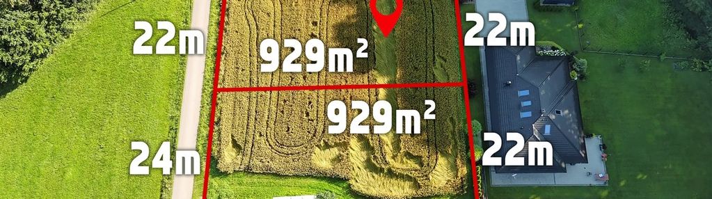Działka w rudzicy przy lesie