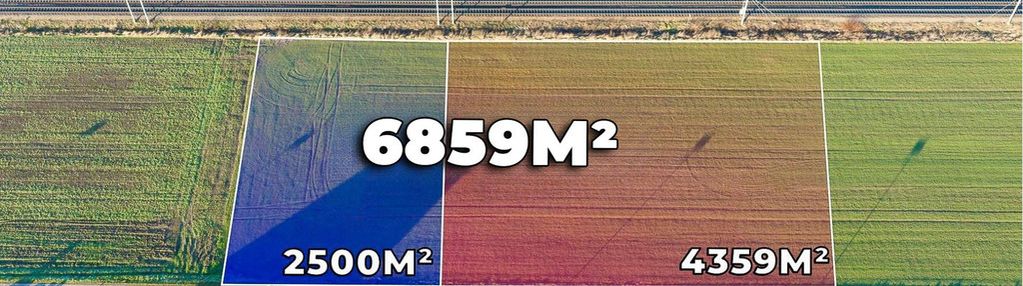 Dwie działki 6.859 m² w pobliżu legnicy