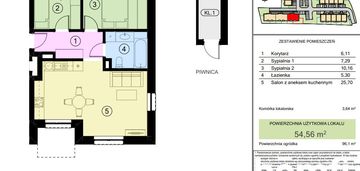 Mieszkanie m3 - 54,56 m2, bez pcc, bez prowizji