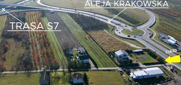 Działka usłgowa przy trasie s7 i alei krakowskiej